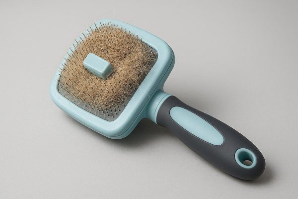 1 Self Cleaning Slicker Brush for Dogs and Cats Removes Tangles and Loose Fur