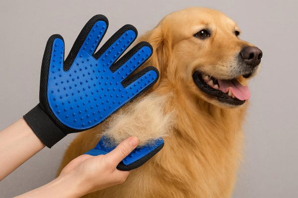 13 Dog Hair Remover Glove for Large Breeds Thick Coats Deshedding and Grooming