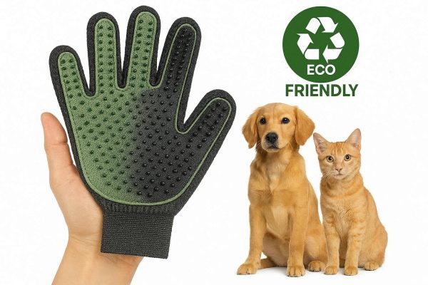 14 Reusable Pet Hair Remover Glove Eco Friendly Grooming Tool for Dogs Cats