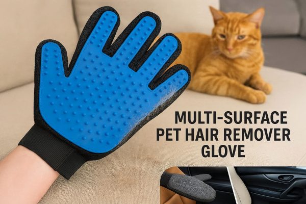 16 Multi Surface Pet Hair Remover Glove for Pets Furniture and Car Interiors