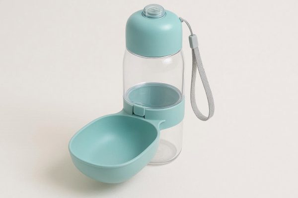 17 Portable Pet Water Bottle with Folding Bowl for Dogs and Cats On The Go
