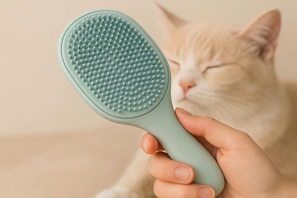 6 Cat Grooming Brush with Soft Bristles Gentle on Sensitive Skin